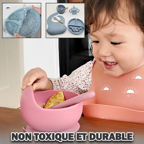 Assiette Bébé | Ensemble de Repas Six Pièces