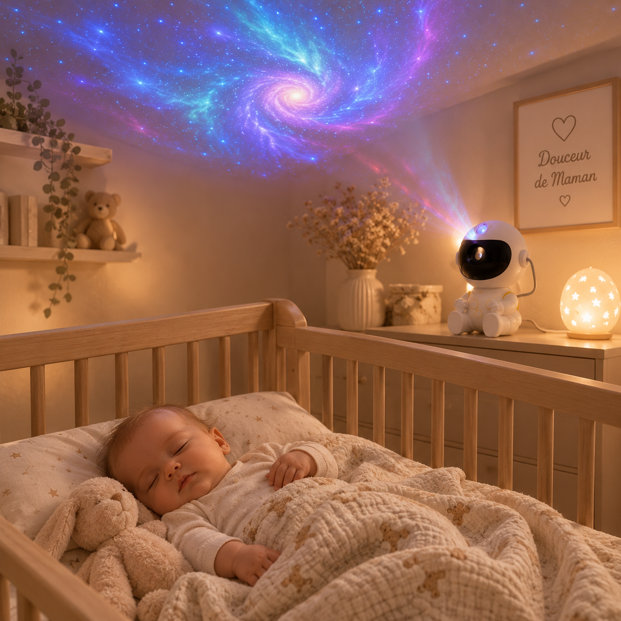 Veilleuse Projection Astronaute™ | Ciel Étoilé