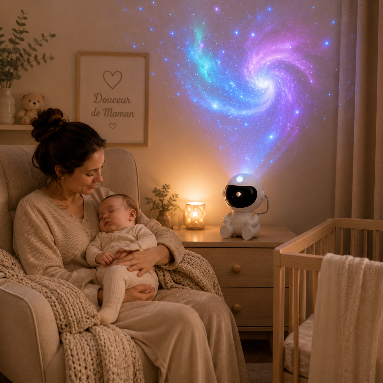 Veilleuse Projection Astronaute™ | Ciel Étoilé