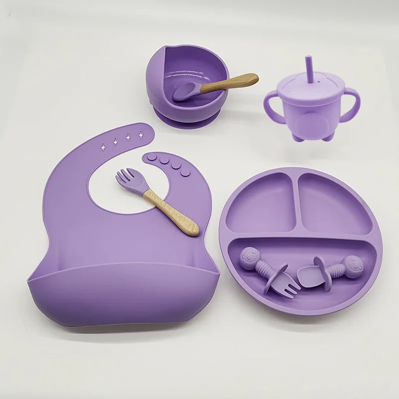 Assiette Bébé | Ensemble de Repas Huit Pièces