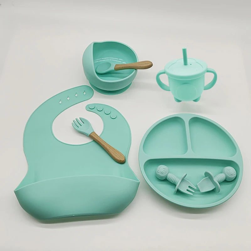 Assiette Bébé | Ensemble de Repas Huit Pièces